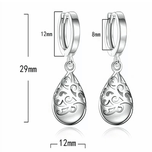 Gorgeous 925 Silver Drop Earrings for Women - Picture 2 of 2